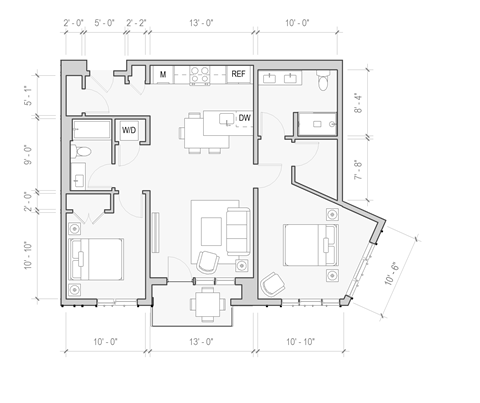 a floor plan of a small house